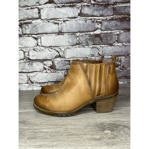 Pikolinos Booties Huelma W2Z Leather Mid Heel Ankle Boots Women Sz 38EU/7.5M US
